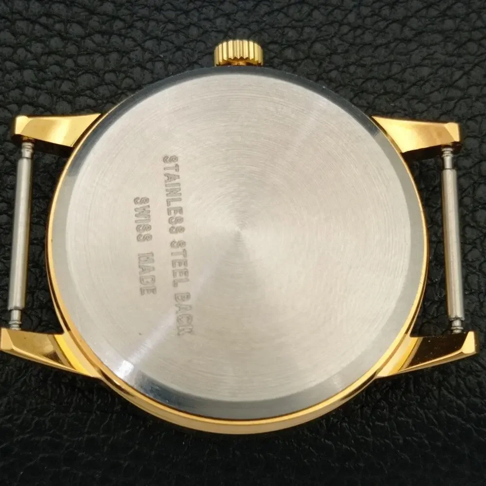 Vintage 1975 Montine Of Switzerland Manual Mens Gold Watch W/Nato Strap